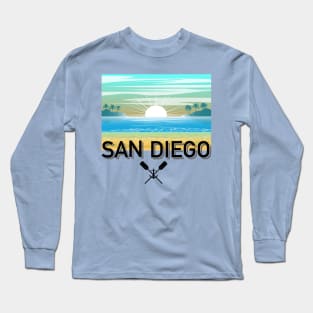 San Diego Design, with Black Lettering Long Sleeve T-Shirt